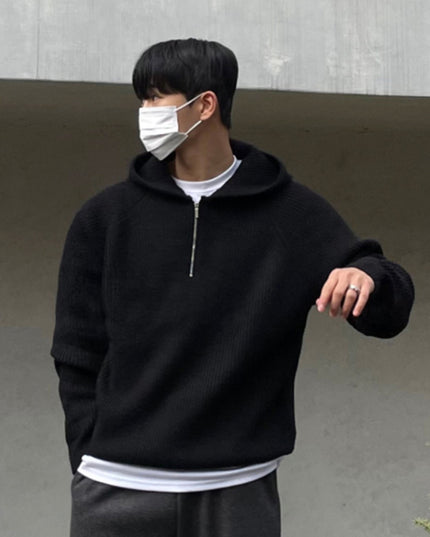 Men's High-grade Half-zip Hooded Sweater