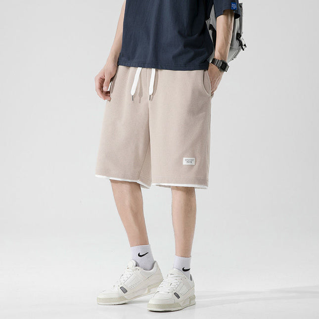 Men's Summer Casual Loose Sports Waffle Shorts