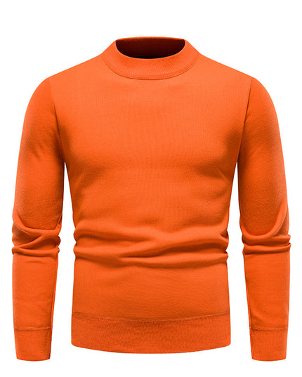 Sweater Men's Fleece-lined Thick Round Neck Sweater
