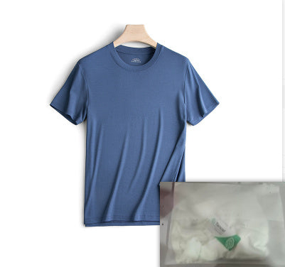 Modal Short Sleeved T-shirt Men's Round Neck Housewear