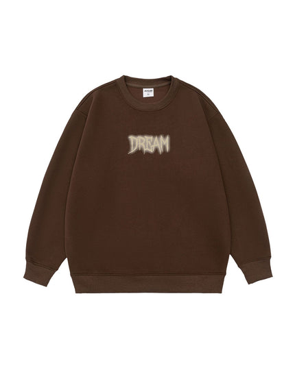 Men's American Style Trend Letters Printed Crew Neck Sweatshirt
