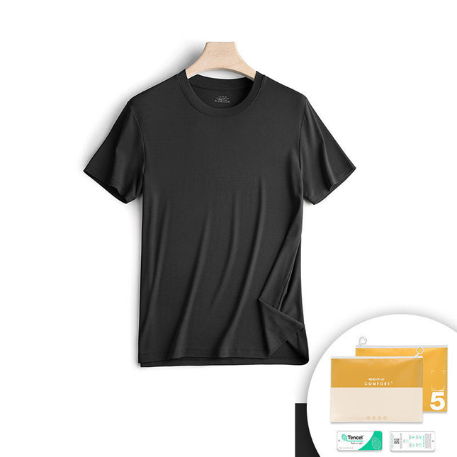 Modal Short Sleeved T-shirt Men's Round Neck Housewear