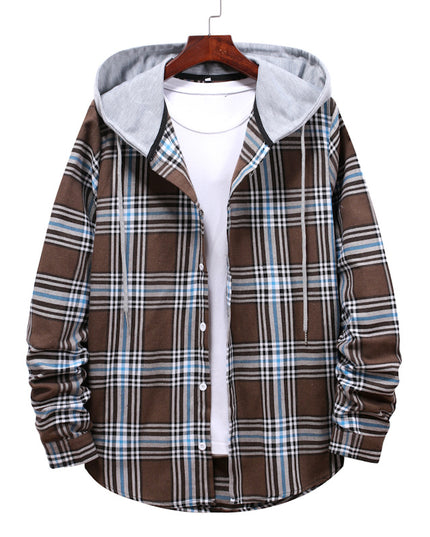 New Classic Plaid Shirt Versatile Hoodie
