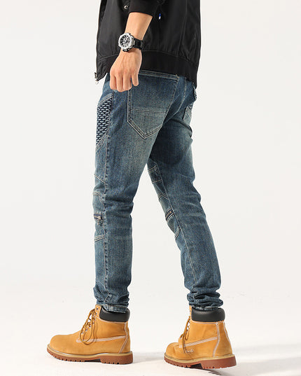 Stretch Tight Men's Fashion Street Slim Fit Jeans Casual