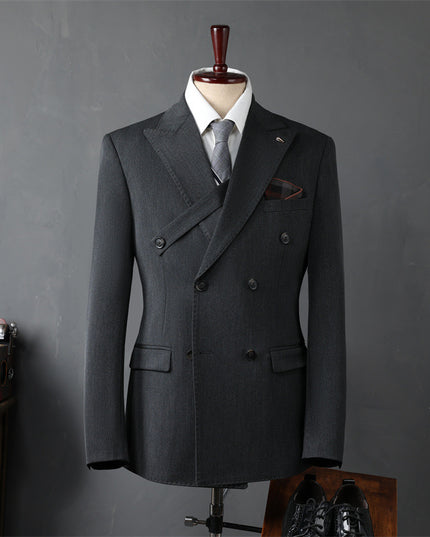 Men's Double Breasted Suit Business