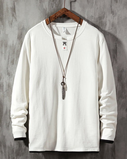T-shirt Long-sleeved Men's Cotton Casual Round Neck Bottoming Shirt