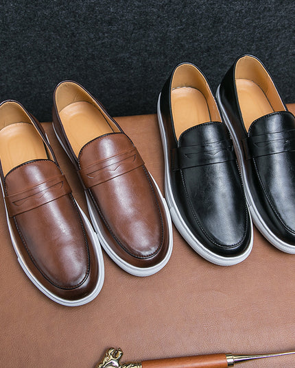 Plus Size Board Shoes Male Business Casual Leather Shoes