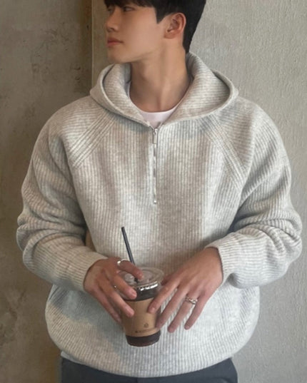 Men's High-grade Half-zip Hooded Sweater