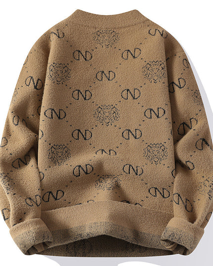 Men's Thickened Round Neck Sweater Loose