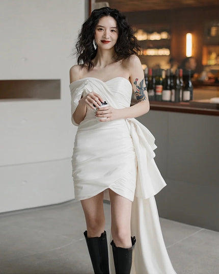 Light Wedding Gown Short Women