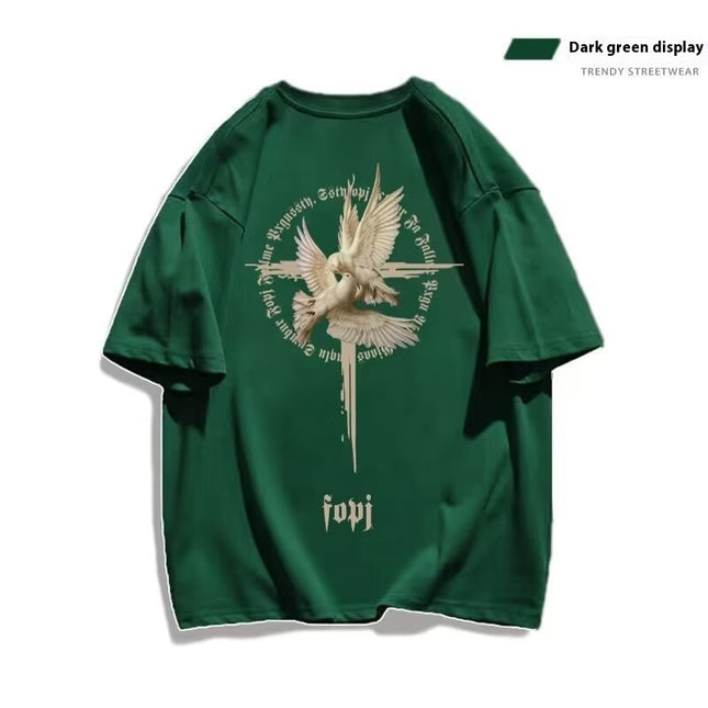 Women's Simple Printed Loose Short Sleeve