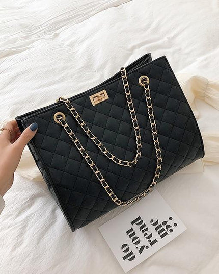 Rhombic Chain One Shoulder Messenger Big Bag