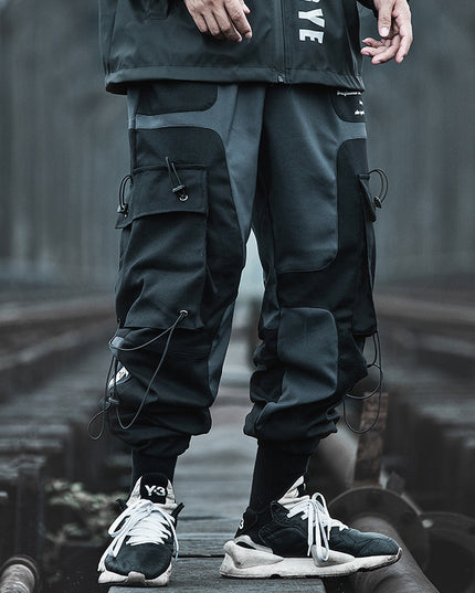 Fashion Trend Functional Wind Overalls Men's Black Tide Brand Student Harem Pants