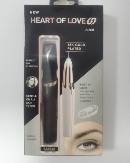 Mini Electric Eyebrow Trimmer Lipstick Brows Pen Hair Remover Painless Razor Epilator with LED Light