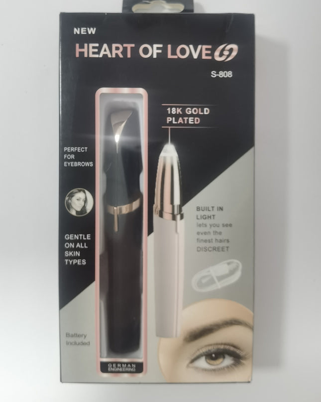 Mini Electric Eyebrow Trimmer Lipstick Brows Pen Hair Remover Painless Razor Epilator with LED Light