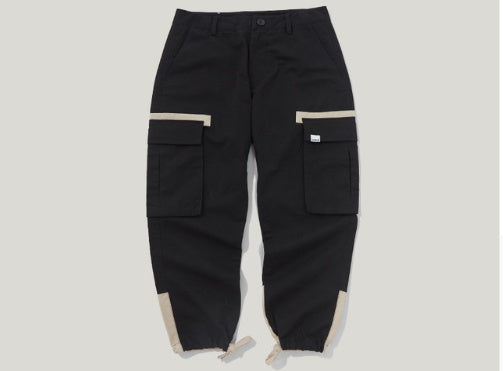 Drawstring beamed overalls