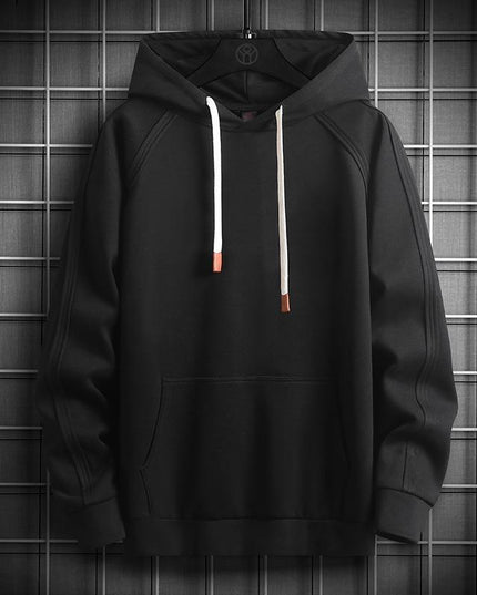 Heavy Cotton Hooded Sweater Men's Simple Solid Color
