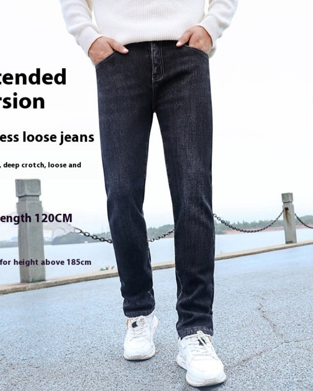 High Waist Loose Straight Stretch Lambswool Warm Thickened Pants