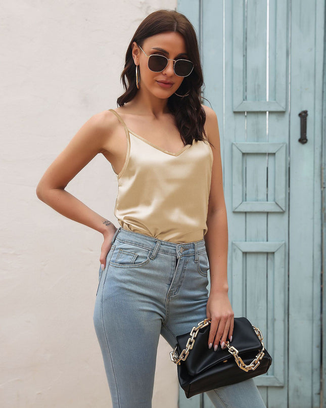 Women's Elegant Satin Tank Top