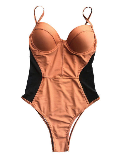 Mesh one-piece bikini