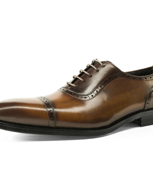 British Style Men's Business Leather Oxford Shoes