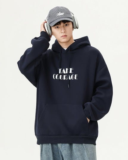 Hooded Sweater Letter Printing Loose All-matching Top