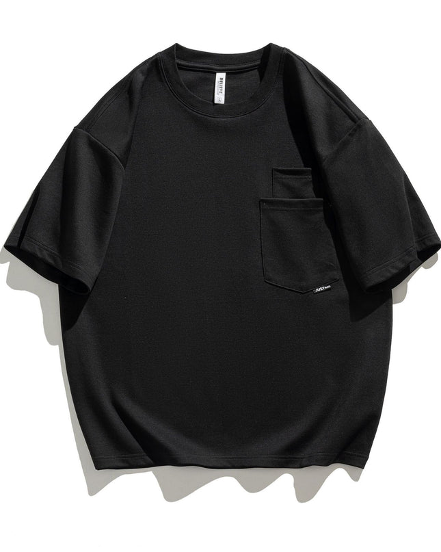 Simple Short-sleeved T-shirt Men's Loose Multi-pocket