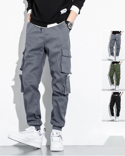 Autumn And Winter M-8 Xl Overalls Men's Loose-Fitting Pants