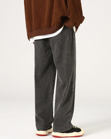Elastic Waist Loose Straight Drooping Mop Pants