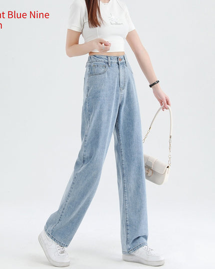 Summer Thin Elastic Waisted Jeans For Women