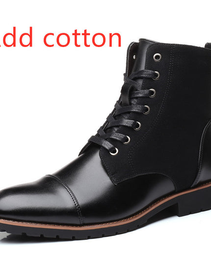Pointed and velvet warm Martin boots