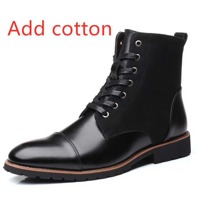Pointed and velvet warm Martin boots