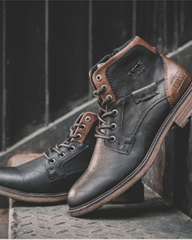 Men's vintage leather Martin boots
