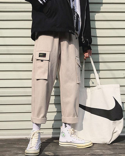 Loose straight-leg overalls