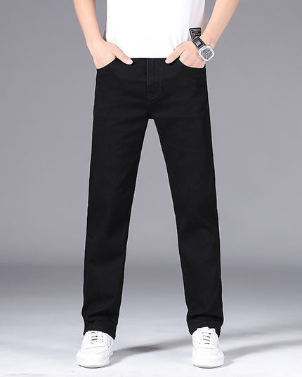 Long Pants Men's Korean Black Casual Plus Size Dad Jeans