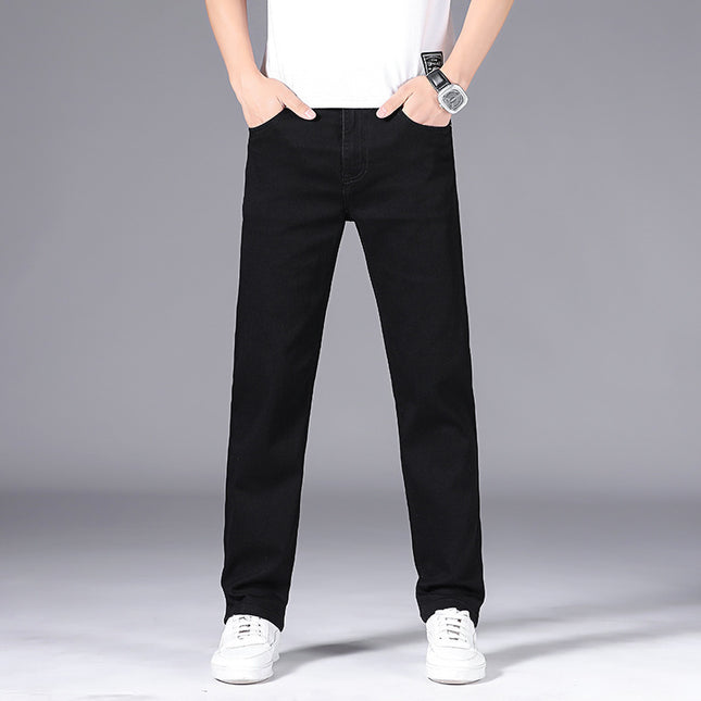 Long Pants Men's Korean Black Casual Plus Size Dad Jeans