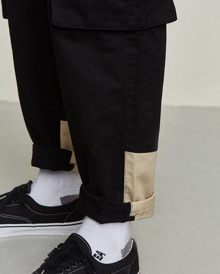 Drawstring beamed overalls