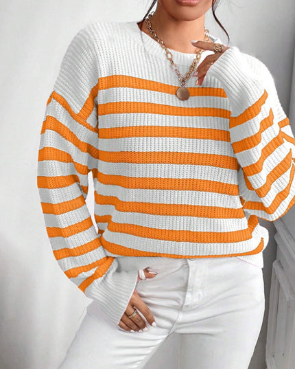 Women's Classic Striped Inner Knitted Top