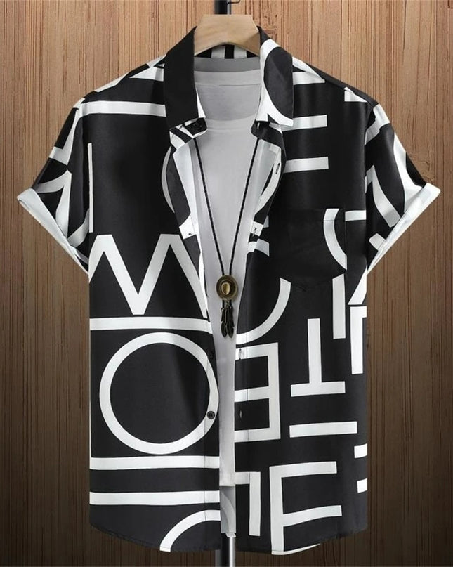 Men's 3D Digital Stitching Printing Shirt