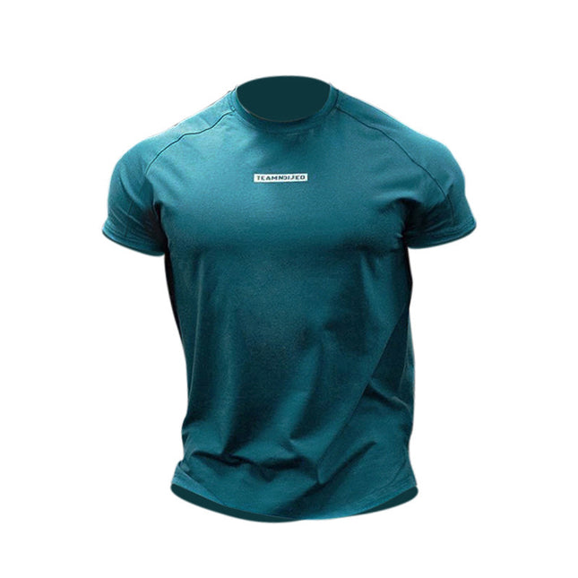 New Sports Short Sleeve Men's Stretch Absorbent Crew Neck