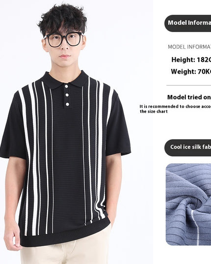 Ice Silk Short Sleeve High-grade Business Style
