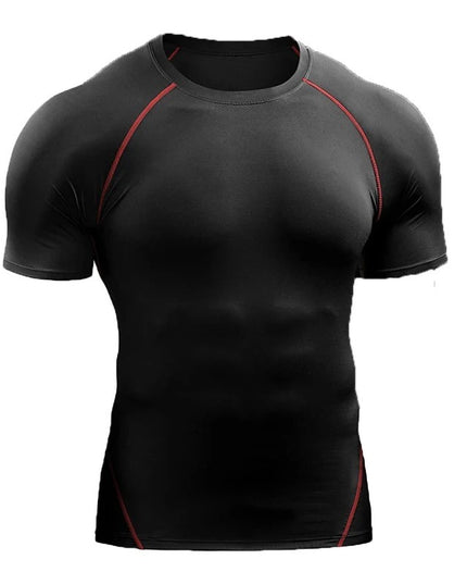Workout Clothes Short Sleeve Men Quick Drying Clothes Exercise Running T-shirt