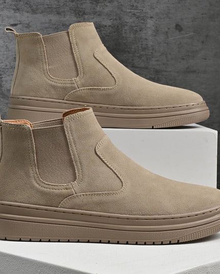 Men's Martin Boots Genuine Leather Mid-top