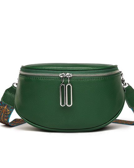 Women's First Layer Cattlehide Leather Fashion Casual Messenger Bag