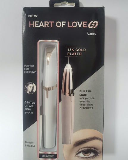 Mini Electric Eyebrow Trimmer Lipstick Brows Pen Hair Remover Painless Razor Epilator with LED Light