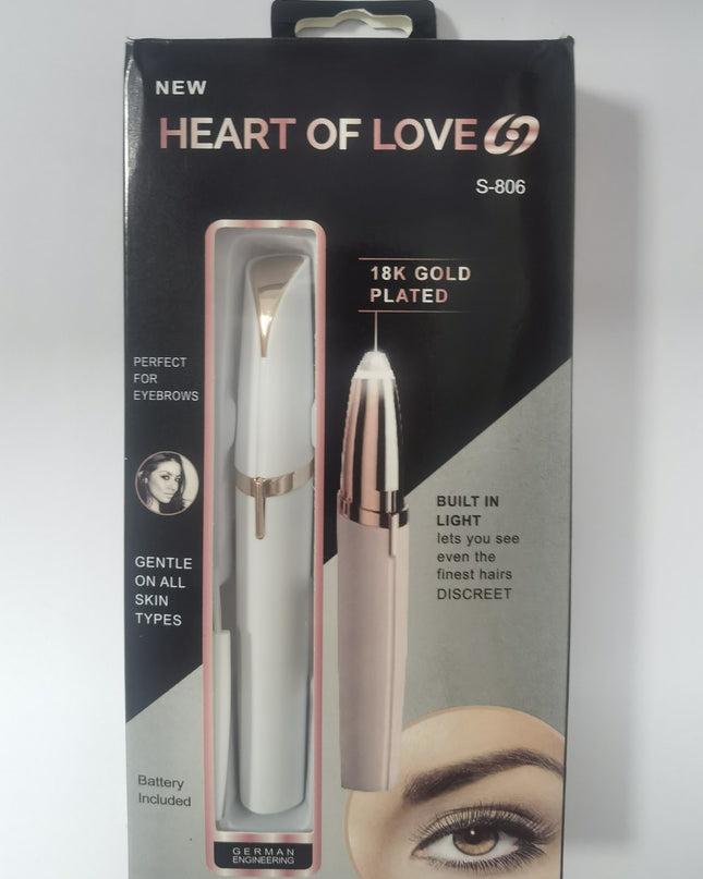 Mini Electric Eyebrow Trimmer Lipstick Brows Pen Hair Remover Painless Razor Epilator with LED Light