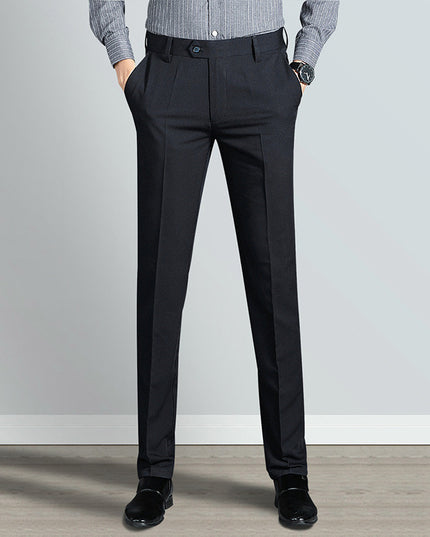 Youth Slim Straight Four-Sided Stretch Trousers