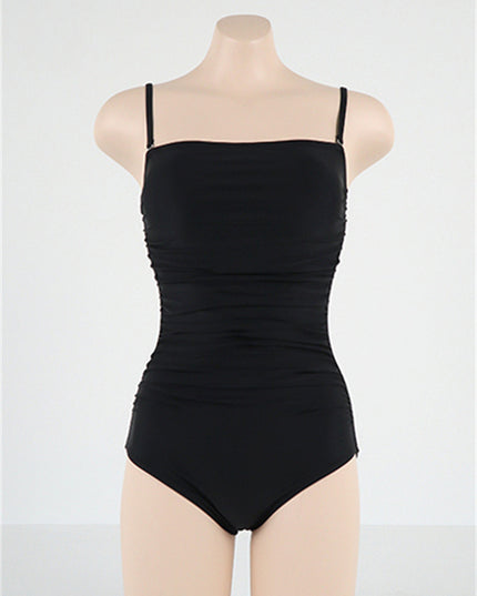 Sling Style Belly Pleated Slim-fit Sexy Hot Spring Bathing Suit