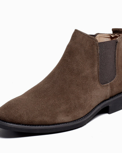 Men's pointed toe suede frosted Martin boots