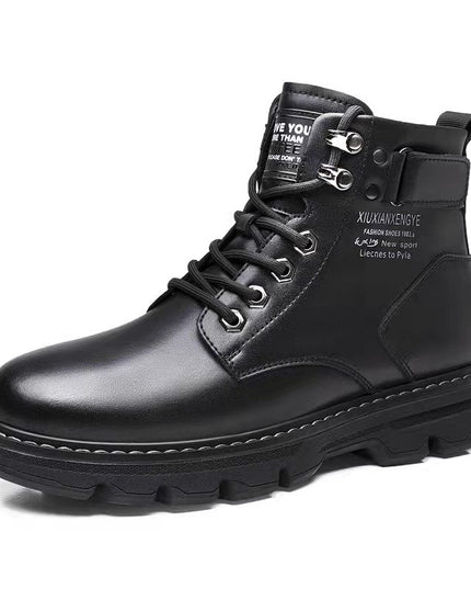 Men's New High Top Versatile Casual Leather Martin Boots